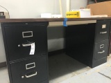 Desk with File Drawers