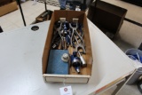 Box Lot- Leather Punches, Awls, Rivet Pliers.