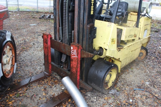 Hyster XL2 Model S120XL Forklift - 12,000lb. Cap. S/N D004D07137W. LP Gas, Triple Stage Mast w/Side