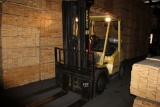 Hyster Model H80XM Forklift - 8000lb. Cap. S/N K005V05081A.  LP Gas, Triple Mast w/Side Shift, 21,84