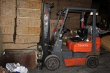 Toyota Model 5FGC20 Forklift - 4000lb. Cap. S/N 5FGCU25-82610. LP Gas, 2 Stage Mast w/Squeeze Forks,