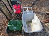 Wheel Barrel and 2 Fertilizer Spreaders