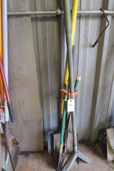 Mix Lot 2 Shovels, Loppers & Push Pole