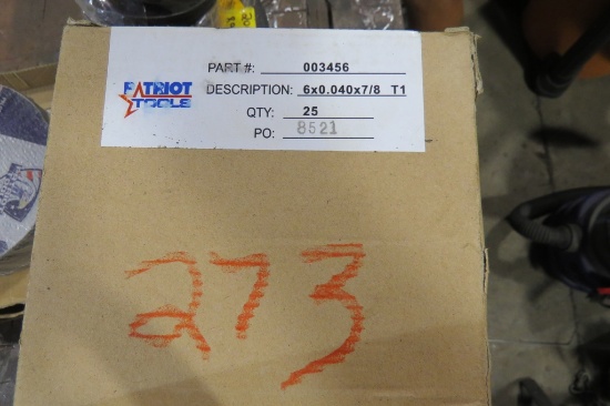 1 NEW BOX Patriot Tools 6 x 0.040 x 7/8 Grinding Discs 25 Per Box