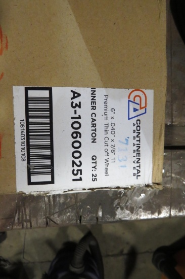 1 NEW BOX Continental 6 x 0.040 x 7/8 Grinding Discs 25 Per Box