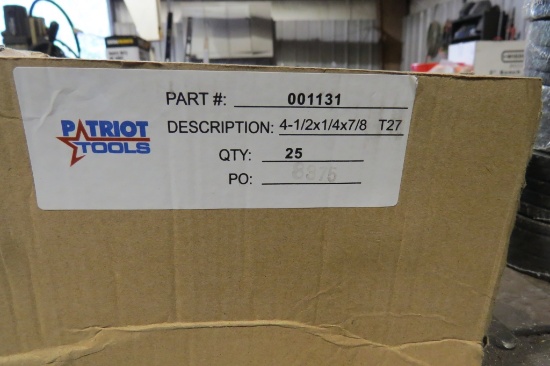 Patriot Tools 4.5 x 1/4 x 7/8 NEW IN BOX  Grinding Discs 25 Per Box
