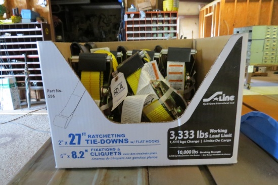 NEW S-Line 2" x 27' Ratcheting Tie-Downs total of 5 in lot