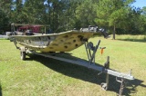 Fisher Boat w/ Mercury 25 Motor & Trailer  Boat S/N:FMC87171G787   Motor S/N: 6348501