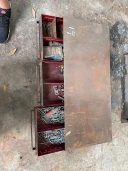 Metal tool box w/tools