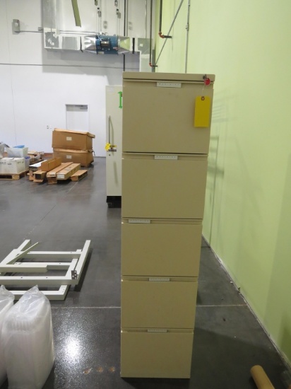 5 drawer file cabinet w/key