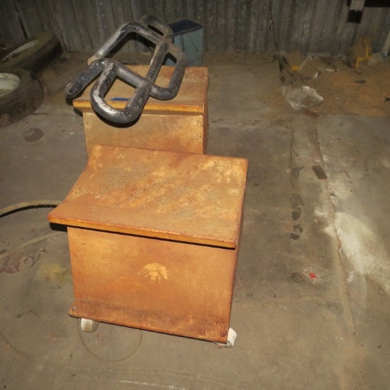 2 Metal Rolling Seats