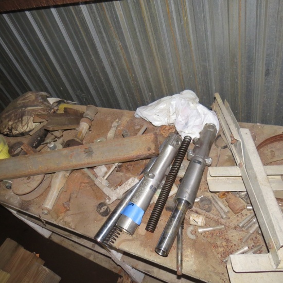 Wooden Work Bench with Misc. Metal