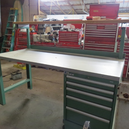 Shop Table with Drawers