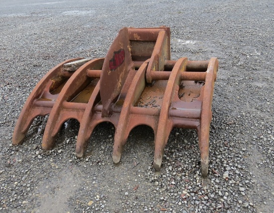 6 Finger Rake w/Stump Splitter for Excavator