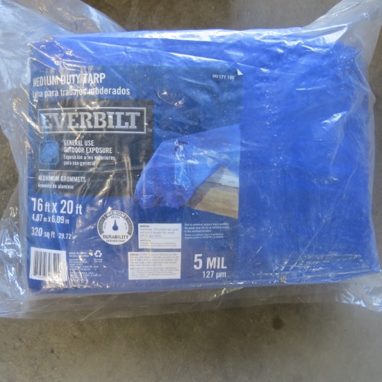 Medium Duty Tarp 16'x20', Everbilt 5mil