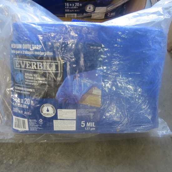 Medium Duty Tarp 16'x20', Everbilt 5mil