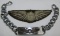 2 pcs. WWII USAAC Bullion Pilot Wings/Sterling Bracelet