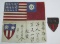 2 pcs. WW2 Multi-Piece Leather CBI Double Flag Blood Chit/CBI Patch