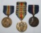 3pcs-WW1 Victory Medal-Pennsylvania N.G. State Victory & Mexican Border Service Medals