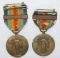 2pcs-WW1 USN Victory Medals-Submarine & Subchaser Bars