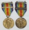 2pcs-WWI US Victory Medals-Russia Campaign Bar Variants