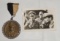 2 pcs. Scarce WW2 Rommel Original Photo/Medal