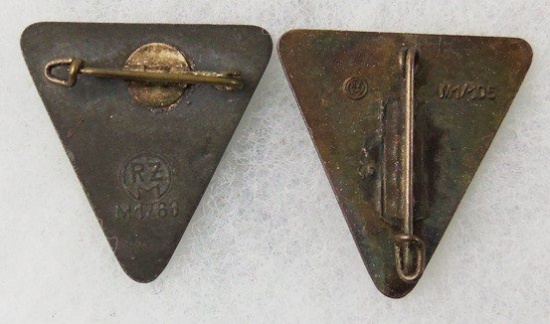 2 pcs. WW2 German Deutsches Frauenwerk Membership Pins