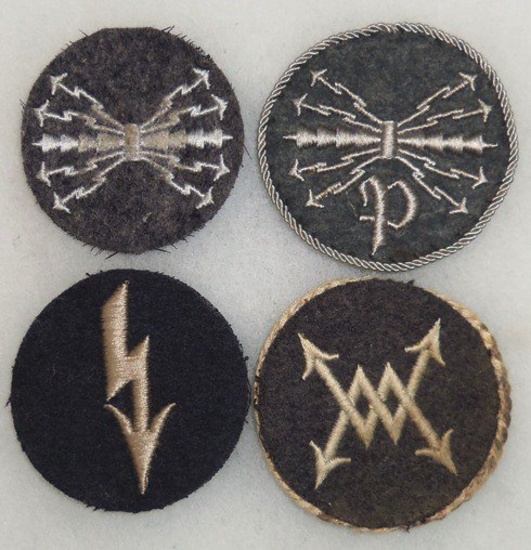 4 pcs. Luftwaffe Communication Trade Badges