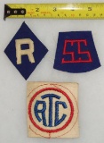 3 pcs. WW1 US AEF Railway/Supply Insignia