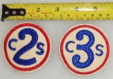 2 pcs. WW1 US 2nd/3rd Corps School Insignia