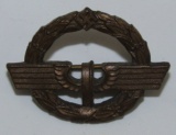 Rare Late WWII German Railway Female Worker's Badge-Bronze
