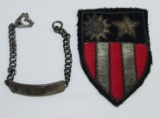 2 pcs. WWII Theater Made Patch/Souvenir Bracelet