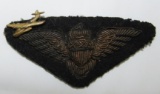 WW2 Period USN Bullion Pilot Wings with PBY Aircraft Device