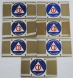 7pcs-WWII Period Civil Defense Deleware Departmental Armbands