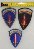 3 pcs. Supreme Headquarters Allied Expeditionary Forces (SHAEF) Sleeve Insignia