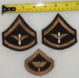 3 pcs. Early Army Air Corps Enlisted Rank Insignia