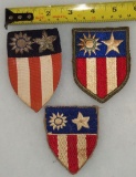 3 pcs. CBI Sleeve Insignia-2 Theater Made-1 Cut Edge