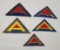 5 pcs. WW2 Period Theater Made 7th Army Multi-Piece Patches