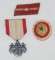 3pcs-WW2 Japanese 8th Class Order Of The Rising Sun-Veterans Pin-Collar Rank