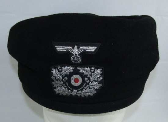 Rare Early NCO/Officer's  Black Panzer Beret "Schutzmütze"