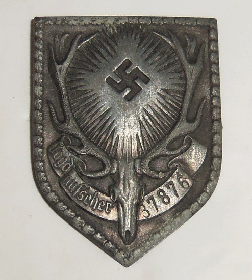 Rare WW2 German Game Warden "Jagdausfseher" Numbered Badge