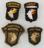 4 pcs. Vietnam War Era 101st Airborne Patches