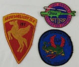 3 pcs. Vietnam Era Armed Aviation Patch Grouping