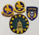 4 pcs. Leather AAF HQ Command/AB Troop Carrier/Troop Carrier Command Patches