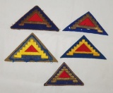5 pcs. WW2 Period Theater Made 7th Army Multi-Piece Patches