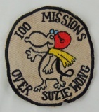 Vietnam War Era 100 Missions Over Suzie Wong Patch