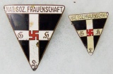 2 pcs. WW2 Frauenschaft Membership Pins