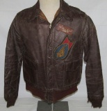 Early 63rd Bomb Squadron/5th AAF Leather A-2 Jacket