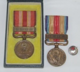 3pcs-Cased WW2 Japanese Military Honor/Merit Medal-China Incident War Medal-Unknown Pin