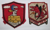 2pcs- Vietnam War Period Patches-Snoopys/Flying 58th